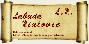 Labuda Miulović vizit kartica